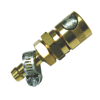 Air Fitting - 3/8" Hose Tail Plug & Hose Clamp - Jamec Type - 105 Series