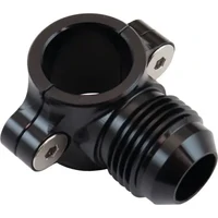 Clamp On Hard Line to Male AN Adapter 1/2" to -8AN - Black Finish