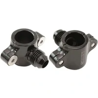 Clamp On Hard Line to Male AN Adapter 5/8" to -6AN - Black Finish