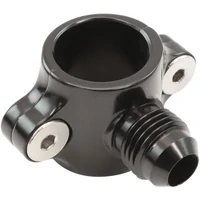 Clamp On Hard Line to Male AN Adapter 3/8" to -6AN - Black Finish