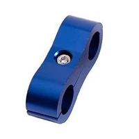 7/16" Billet Dual Hose Separator - Blue