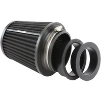 Universal 4" 3.5" & 3" Clamp-On Steel Top Inverted Tapered Pod Filter with Black End