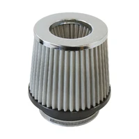 4" I.D Round Tapered Clamp-On Filter - Chrome Top Inverted