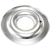 14" Air Filter Base Only Flat Base - Chrome