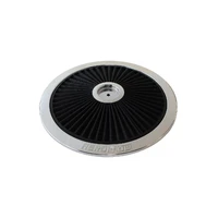 14" Chrome Full Flow Top Plate - Black Cotton