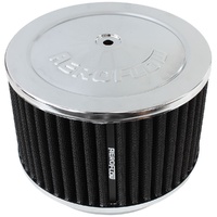 Chrome Air Filter Assembly w/Washable Cotton Element - 6-3/8" x 4", 5-1/8"
