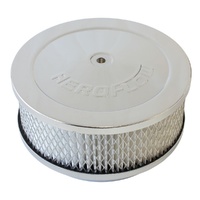 6.375" x 2.5" Air Filter Assembly 5.125" Neck - Chrome Paper