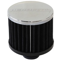 1.25" Push In Breather Filter 3" O.D,2.5"High - Chrome