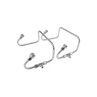 Dual Inlet Fuel Line Kit - Stainless (Holley 4150) - Polished