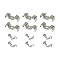 4.76 and 9.5mm Dual Hard Line Clamps - Stainless Steel - 6 Pack