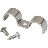 9.5mm Dual Hard Line Clamps - Stainless Steel (6 Pack)