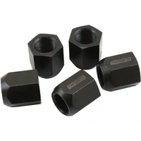 Acorn Short Open Black Wheel Nuts - 5/8-18"
