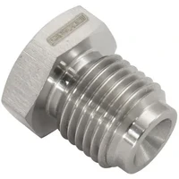 Stainless Steel Inverted Flare Hex Port Plug 1/2"-20 - Sold Individually