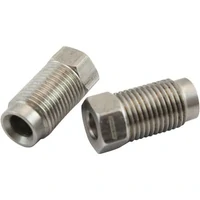Stainless Steel Inverted Flare Long Tube Nuts Pair - M10 x 1.0mm to 3/16"