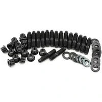 Header Stud Kit 3/8" OAL 1.670" Black Finish - 16 Pack (Small & Big Block Chevy)