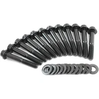 Intake Bolts Black Finish - 12 Pack (Small Block Ford Windsor)