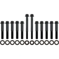 Intake Bolts Black Finish - 12 Pack (Ford 351 Cleveland)