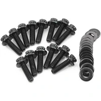 Universal Valve Cover Bolt Kit 1/4-20" UHL 0.812" Black Finish - 14 Pack
