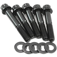Long Water Pump Bolt Kit - Black Finish (Small & Big Block Chevy)