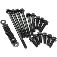 Timing Cover & Water Pump Bolt Kit - Black Finish (Small Block Ford Windsor)