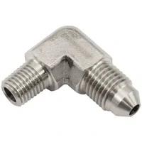 Stainless Steel 90° 1/16" NPT to Male -3AN Fitting
