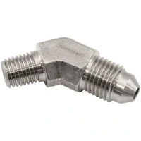 Stainless Steel 45° 1/16" NPT to Male -3AN Fitting