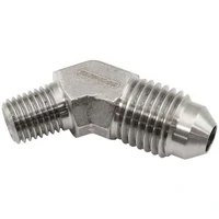 Stainless Steel 45° 1/16" NPT to Male -4AN Fitting