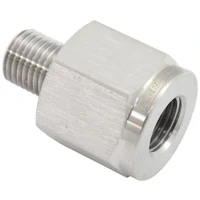 Stainless Steel 3/8"-24 Male Reducer to Female Inverted Flare M10 x 1.00