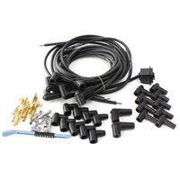 Xpro Universal 8.5mm V8 Ignition Lead Set with 90° Spark Plug Boots - Black