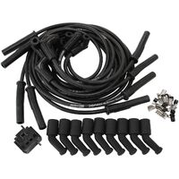 Xpro Universal 8.5mm V8 Ignition Lead Set with Coil Boots - Black