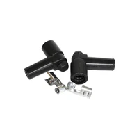 90 Deg Silicone HEI Boots and 90 Deg Terminals - Black - 2 Pack