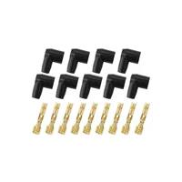 90 Deg Silicone Distributor/Coil Boots and Terminals - Black - 9 Pack