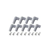 Xpro Silicone 90 Deg Spark Plug Boots and Terminals - 9 Piece - Grey