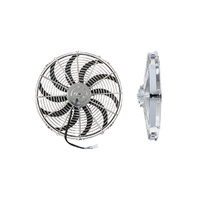 16" Curved Blade Chrome Thermo Fan - 1750CFM