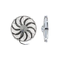 16" Curved Blade Chrome Thermo Fan - 1750CFM
