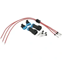 3 Wire Electrical Terminal Bulkhead - Sold Single with Positive Red Wires