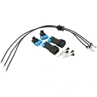 3 Wire Electrical Terminal Bulkhead - Sold Single with Negative Black Wires 