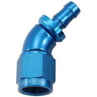 510 Series Full Flow Tight Radius Push Lock 45° Hose End -6AN To 5/16" 8mm Barb