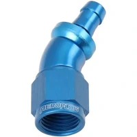 510 Series Full Flow Tight Radius Push Lock 30° Hose End -6AN To 5/16" 8mm Barb