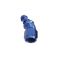 510 Series Full Flow Tight Radius Push Lok 30 Deg Hose End -6AN - Blue