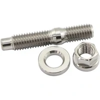 M8 x 1.25mm Titanium Stud Hex Nut and Washer Kit