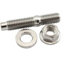 M10 x 1.50mm Titanium Stud Locking Hex Nut and Washer Kit