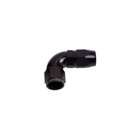 90 Deg Full Flow Swivel Hose End -6AN - Black