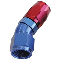 550 Series Cutter One-Piece Full Flow Swivel 30° Hose End -20AN - Blue/Red Finish