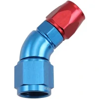 200 Series Teflon Style One Piece 45 Degree Stepped Hose End -8AN to -8 Hose