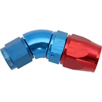 200 Series Teflon Style One Piece 45 Degree Stepped Hose End -6AN to -8 Hose