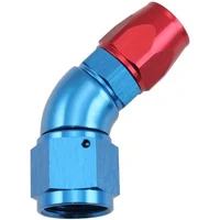 200 Series Teflon Style One Piece 45 Degree Stepped Hose End -10AN to -8 Hose