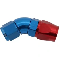 200 Series Teflon Style One Piece 45 Degree Stepped Hose End -8AN to -10 Hose