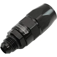 Male AN Swivel Straight Hose End -6AN to -8AN PTFE Teflon® Hose End - Black Finish