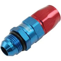 Male AN Swivel Straight Hose End -8AN to -8AN PTFE Teflon® Hose End - Blue/Red Finish